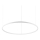 Ideal Lux - LED Stmievateľný luster na lanku ORACLE SLIM LED/43W/230V 3000K pr. 90 cm biela