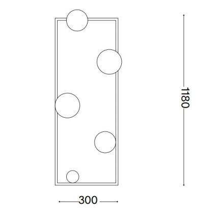 Ideal Lux - LED Stojacia lampa ANGOLO 5xG9/3W/230V čierna