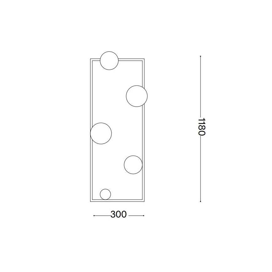 Ideal Lux - LED Stojacia lampa ANGOLO 5xG9/3W/230V mosadz