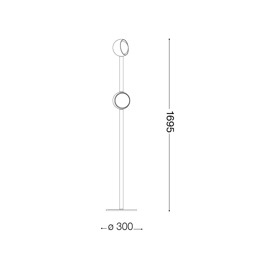 Ideal Lux - LED stojacia lampa BLOOM 2xLED/5,5W/230V CRI 90 zlatá/dymová béžová