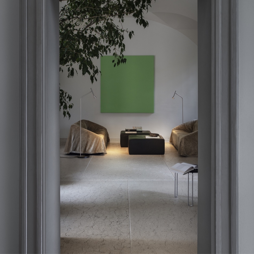 Ideal Lux - LED stojacia lampa DIESIS, 4,5 W/230 V, CRI 95, matný chróm