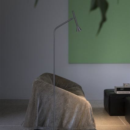 Ideal Lux - LED stojacia lampa DIESIS, 4,5 W/230 V, CRI 95, matný chróm