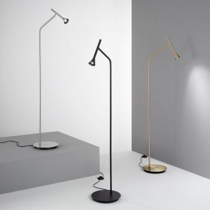 Ideal Lux - LED stojacia lampa DIESIS, 4,5 W/230 V, CRI 95, matný chróm