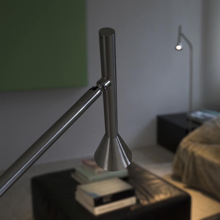 Ideal Lux - LED stojacia lampa DIESIS, 4,5 W/230 V, CRI 95, matný chróm