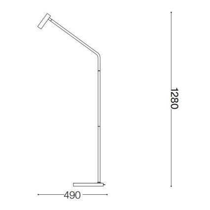 Ideal Lux - LED Stojacia lampa EASY LED/3,5W/230V CRI 90 čierna