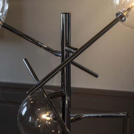 Ideal Lux - LED Stojacia lampa EQUINOXE 4xG4/2W/230V lesklý chróm/číra