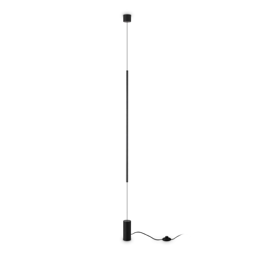 Ideal Lux - LED Stojacia lampa FILO LED/14W/230V 2700K čierna