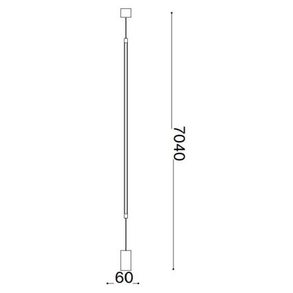 Ideal Lux - LED Stojacia lampa FILO LED/14W/230V 2700K CRI 90 mosadz