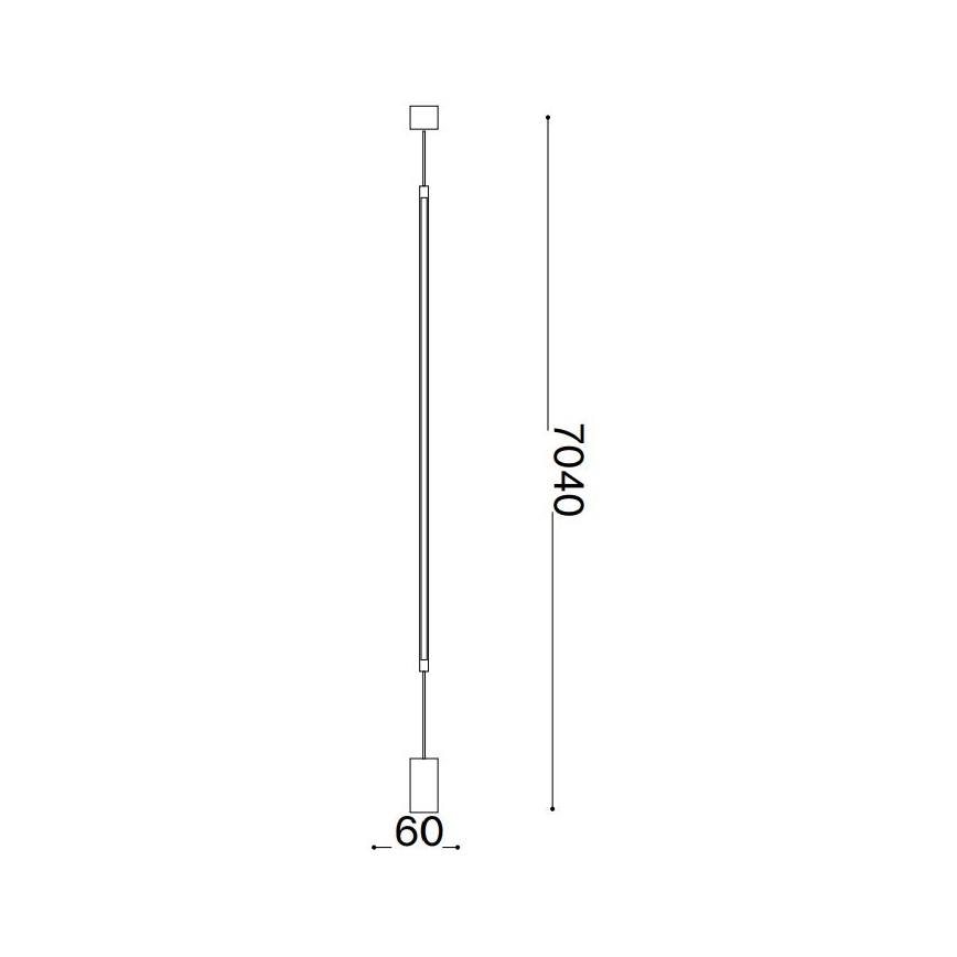 Ideal Lux - LED Stojacia lampa FILO LED/14W/230V 2700K CRI 90 mosadz