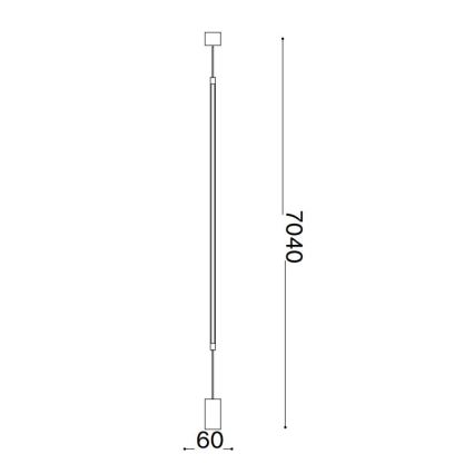 Ideal Lux - LED Stojacia lampa FILO LED/14W/230V 3000K CRI 90 čierna