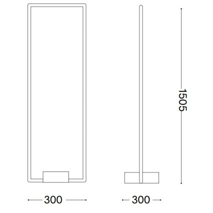 Ideal Lux - LED Stojacia lampa FRAME LED/30W/230V čierna