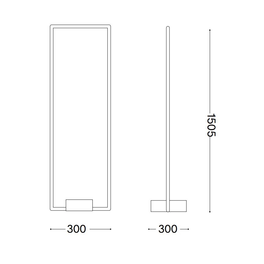 Ideal Lux - LED Stojacia lampa FRAME LED/30W/230V čierna