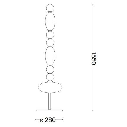 Ideal Lux - LED Stojacia lampa LUMIERE LED/58W/230V