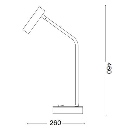 Ideal Lux - LED Stolná lampa EASY LED/3,5W/230V CRI 90 mosadz