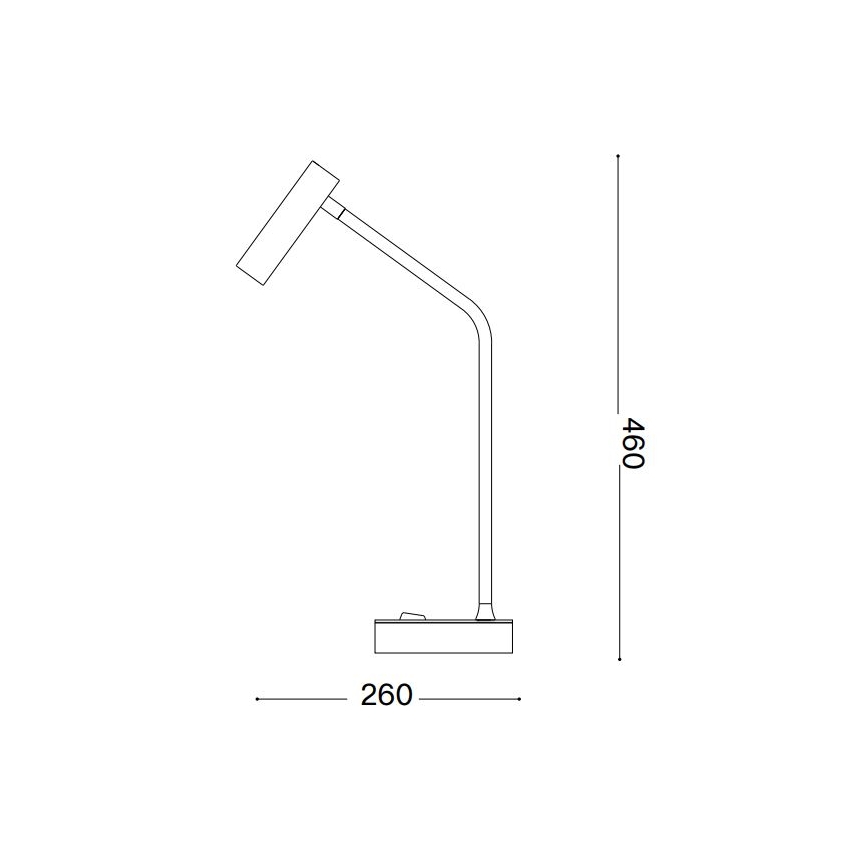 Ideal Lux - LED Stolná lampa EASY LED/3,5W/230V CRI 90 mosadz
