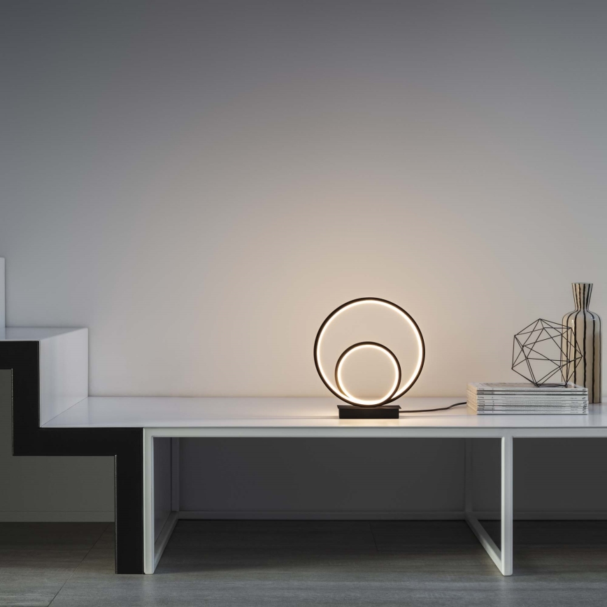 Ideal Lux - LED Stolná lampa OZ LED/22W/230V CRI 90 čierna