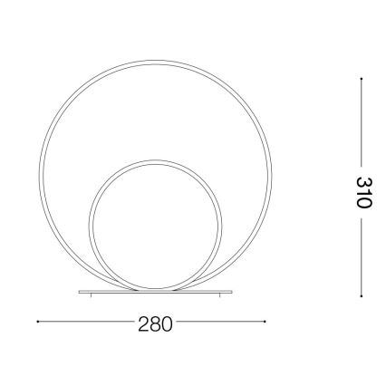 Ideal Lux - LED Stolná lampa OZ LED/22W/230V CRI 90 zlatá