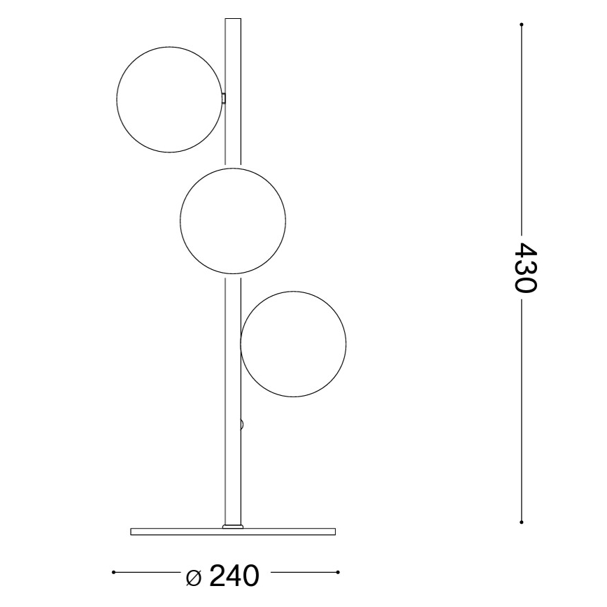 Ideal Lux - LED Stolná lampa PERLAGE 3xG9/3W/230V zlatá/biela