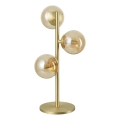 Ideal Lux - LED stolná lampa PERLAGE 3xG9/3W/230V zlatá/dymová béžová