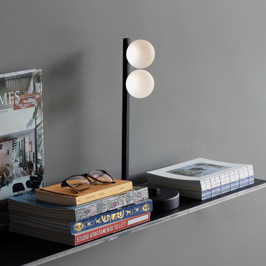 Ideal Lux - LED Stolná lampa PING PONG 2xLED/3W/230V CRI 90 čierna