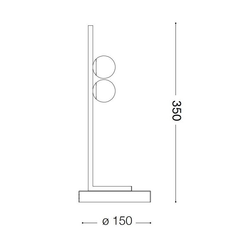 Ideal Lux - LED Stolná lampa PING PONG 2xLED/3W/230V CRI 90 čierna