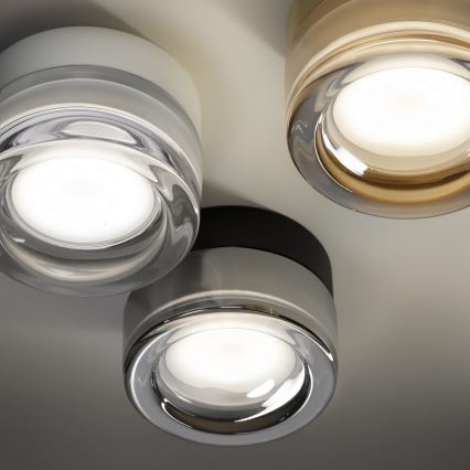 Ideal Lux - LED Kúpeľňové stropné svietidlo LOLLY 1xGX53/9W/230V pr. 10,5 cm IP44 biela/číra