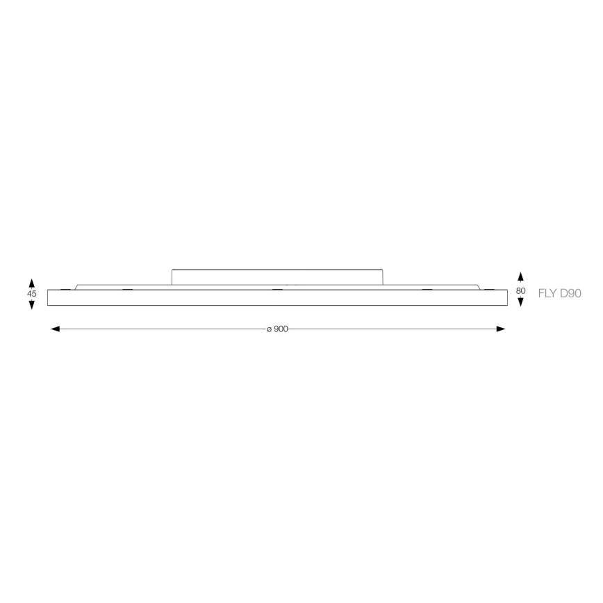 Ideal Lux - LED Stropné svietidlo FLY LED/68W/230V 2700K pr. 90 cm CRI 90 IP40 čierna