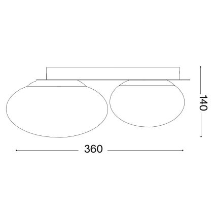 Ideal Lux - LED Stropné svietidlo NINFEA 2xGX53/9W/230V zlatá
