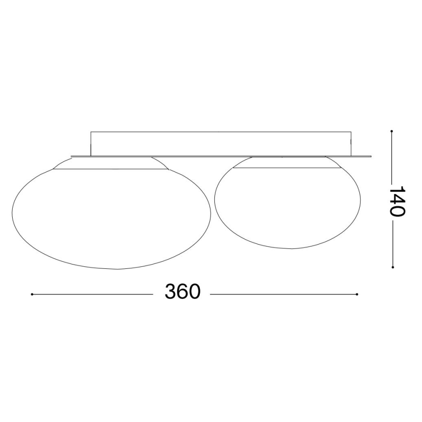 Ideal Lux - LED Stropné svietidlo NINFEA 2xGX53/9W/230V zlatá