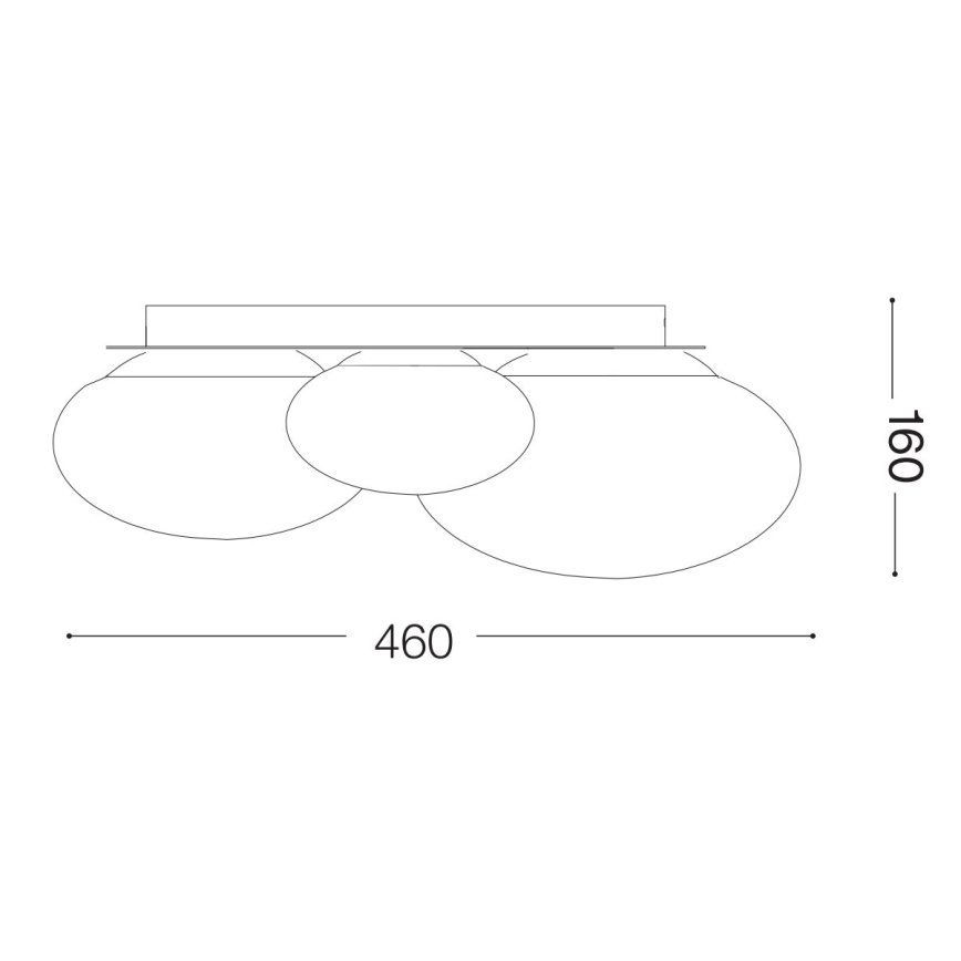 Ideal Lux - LED Stropné svietidlo NINFEA 3xGX53/9W/230V biela