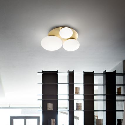 Ideal Lux - LED Stropné svietidlo NINFEA 3xGX53/9W/230V zlatá