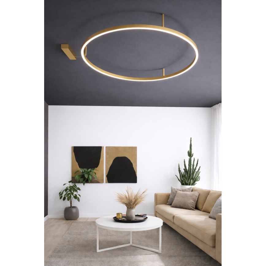 Ideal Lux - LED stropné svietidlo ORACLE SLIM LED/29W/230V 3000K CRI 90 pr. 50 cm zlaté