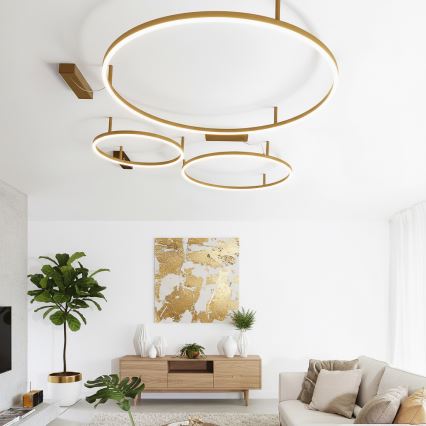 Ideal Lux - LED stropné svietidlo ORACLE SLIM LED/29W/230V 3000K CRI 90 pr. 50 cm zlaté