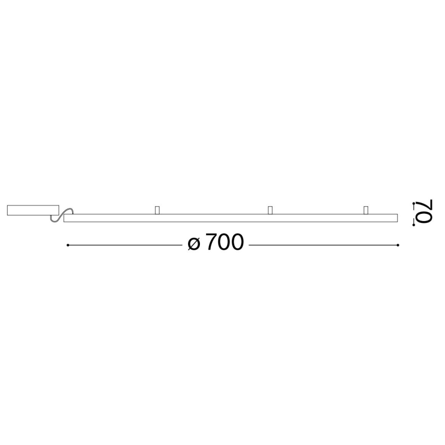 Ideal Lux - LED Stropné svietidlo ORACLE SLIM LED/37W/230V 2700K pr. 70 cm biela