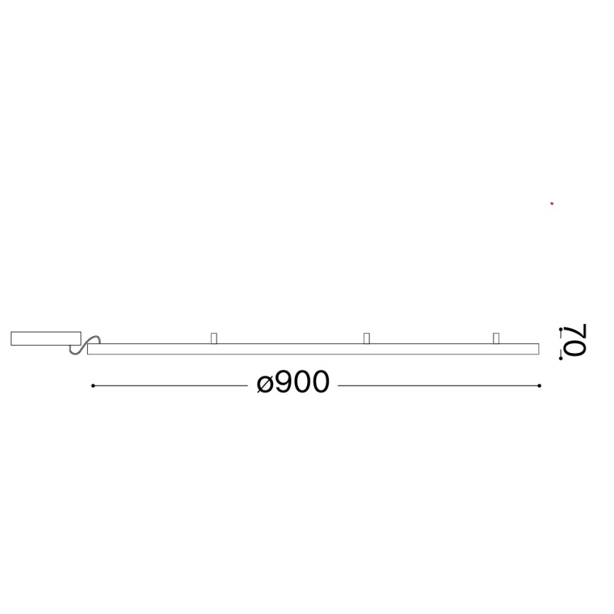 Ideal Lux - LED stropné svietidlo ORACLE SLIM LED/53W/230V 3000K CRI 90 pr. 90 cm zlaté