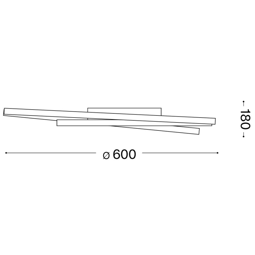 Ideal Lux - LED Stropné svietidlo OZ LED/47W/230V pr. 60 cm CRI 90 biela