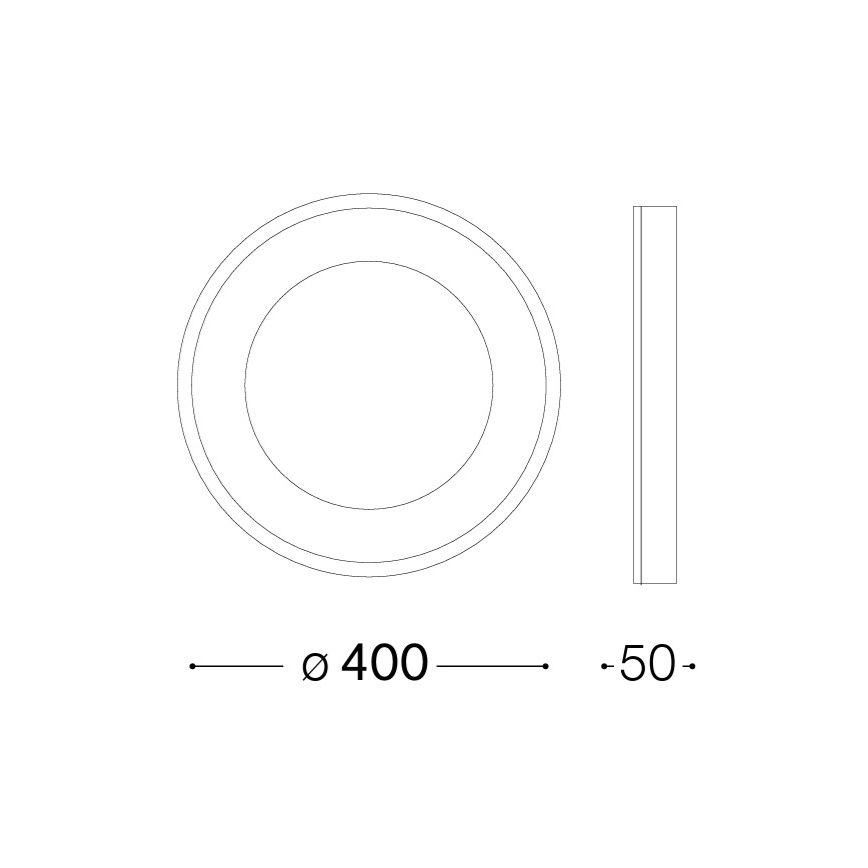 Ideal Lux - LED Stropné svietidlo PLANET LED/20W/230V CRI 90 pr. 40 cm čierna