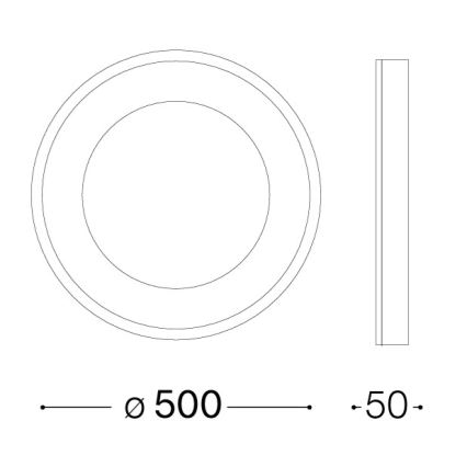 Ideal Lux - LED stropné svietidlo PLANET LED/25W/230V CRI 90 Ø 50 cm mosadz