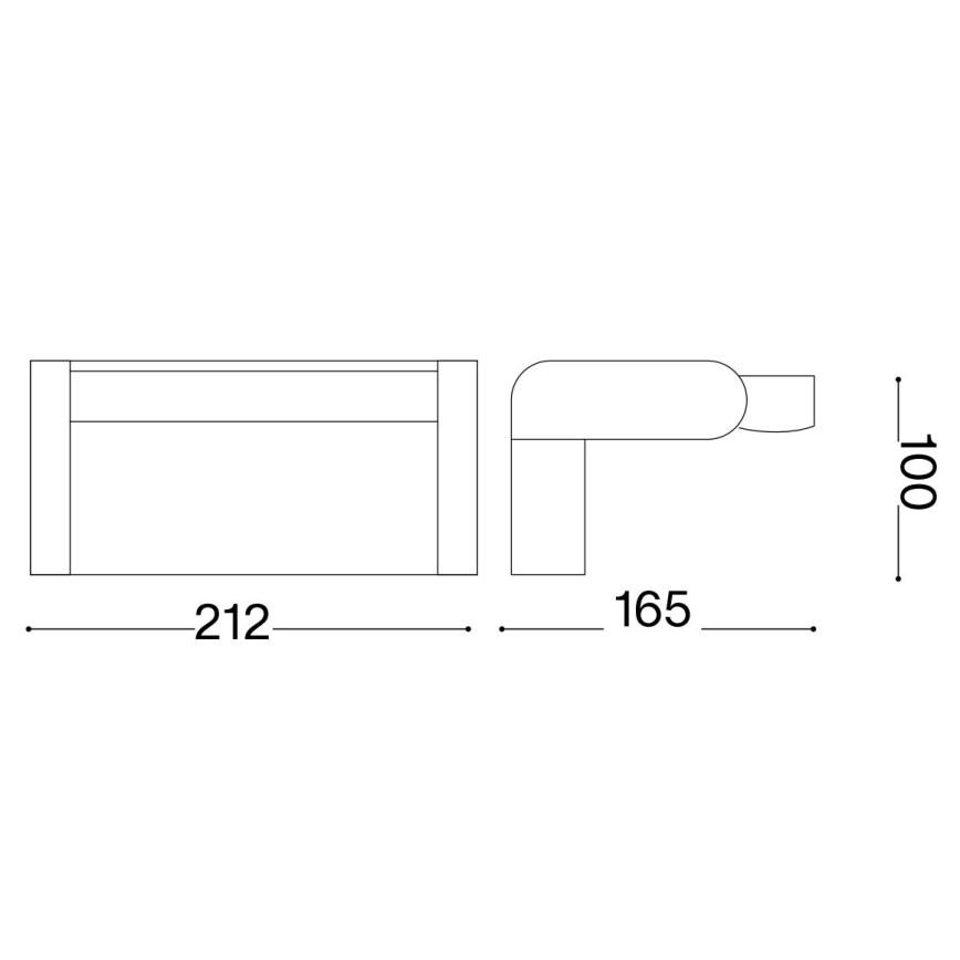Ideal Lux - LED Vonkajšie nástenné svietidlo so senzorom SWIPE LED/21W/230V CRI 90 IP54 čierna