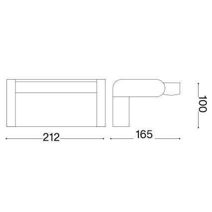 Ideal Lux - LED Vonkajšie nástenné svietidlo so senzorom SWIPE LED/21W/230V CRI 90 IP54 hnedá