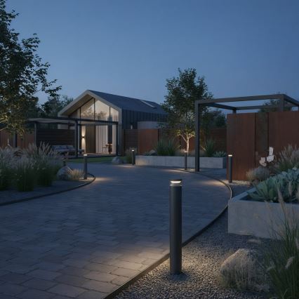 Ideal Lux - LED Vonkajšia lampa BOEING LED/14W/230V 100 cm CRI 90 IP65 čierna