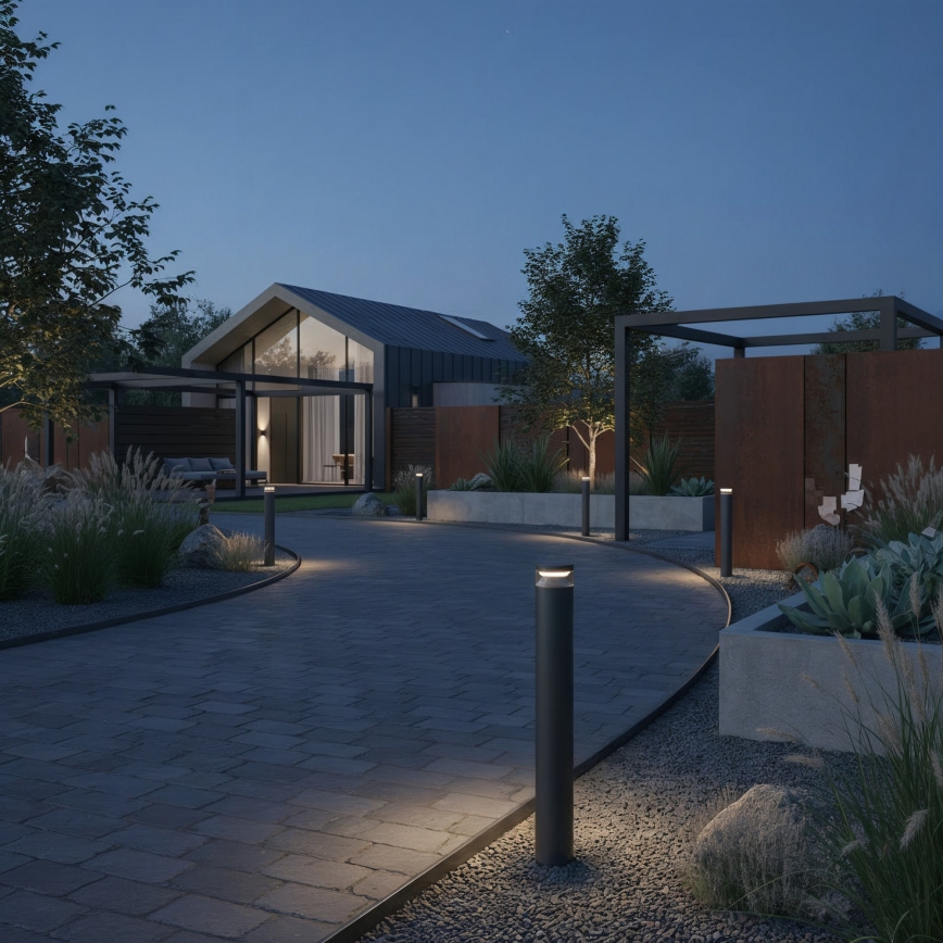 Ideal Lux - LED Vonkajšia lampa BOEING LED/14W/230V 100 cm CRI 90 IP65 čierna