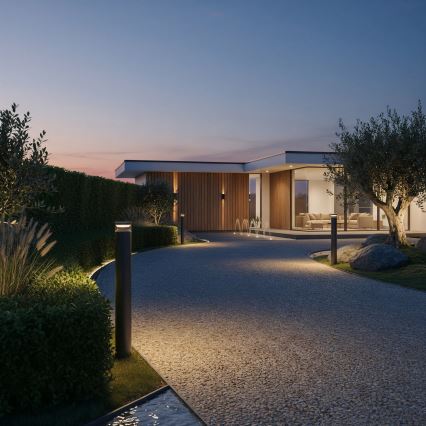 Ideal Lux - LED Vonkajšia lampa BOEING LED/14W/230V 100 cm CRI 90 IP65 čierna