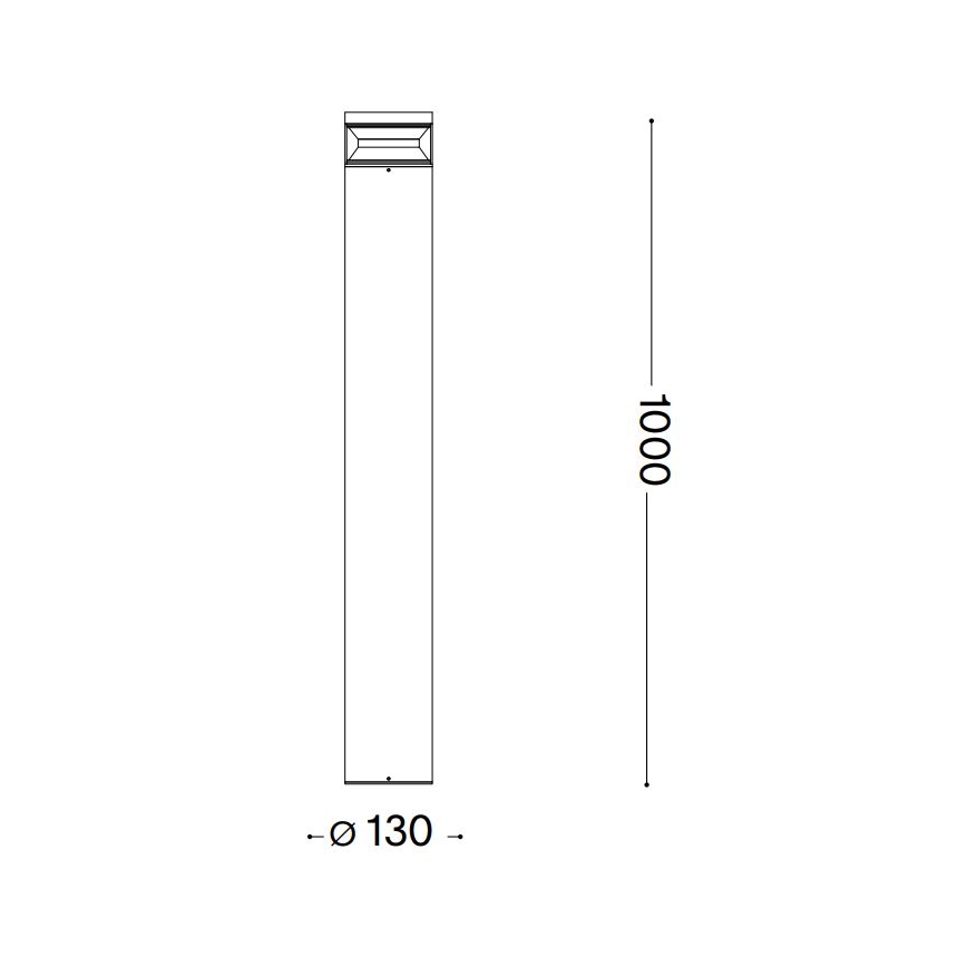 Ideal Lux - LED Vonkajšia lampa BOEING LED/14W/230V 100 cm CRI 90 IP65 čierna