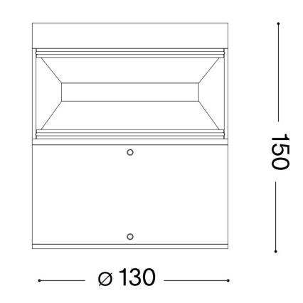 Ideal Lux - LED Vonkajšia lampa BOEING LED/14W/230V 15 cm CRI 90 IP65 hnedá
