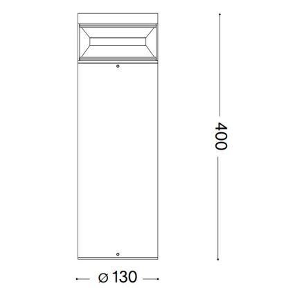 Ideal Lux - LED Vonkajšia lampa BOEING LED/14W/230V 40 cm CRI 90 IP65 antracit
