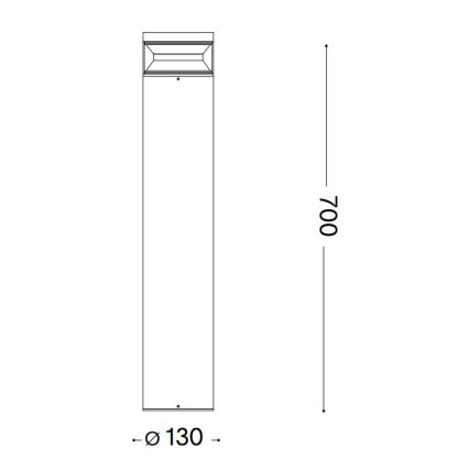 Ideal Lux - LED Vonkajšia lampa BOEING LED/14W/230V pr. 70 cm CRI 90 IP65 antracit