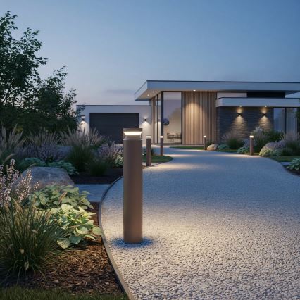 Ideal Lux - LED Vonkajšia lampa BOEING LED/14W/230V pr. 70 cm CRI 90 IP65 hnedá