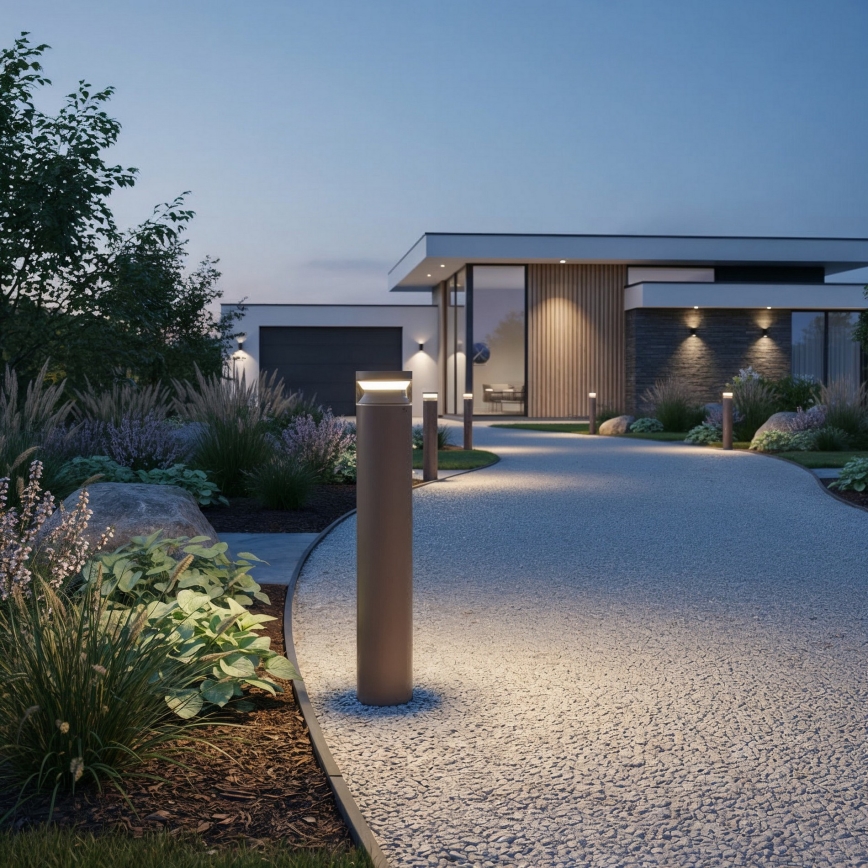 Ideal Lux - LED Vonkajšia lampa BOEING LED/14W/230V pr. 70 cm CRI 90 IP65 hnedá