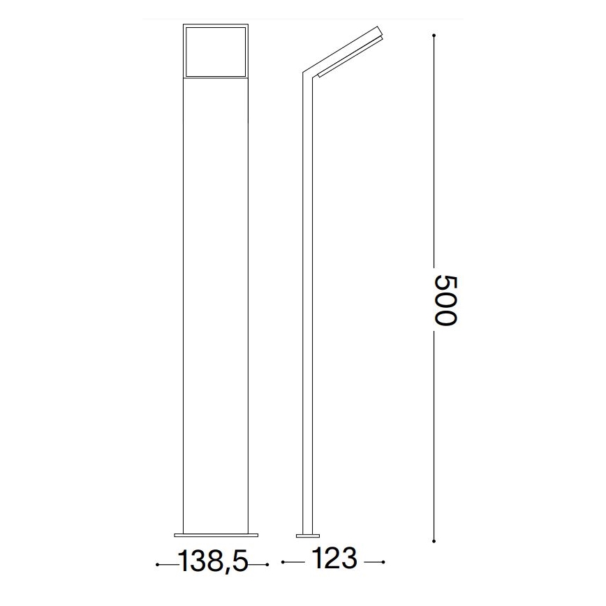 Ideal Lux - LED Vonkajšia lampa STYLE LED/8,5W/230V 3000K 50 cm CRI 90 IP54 antracit